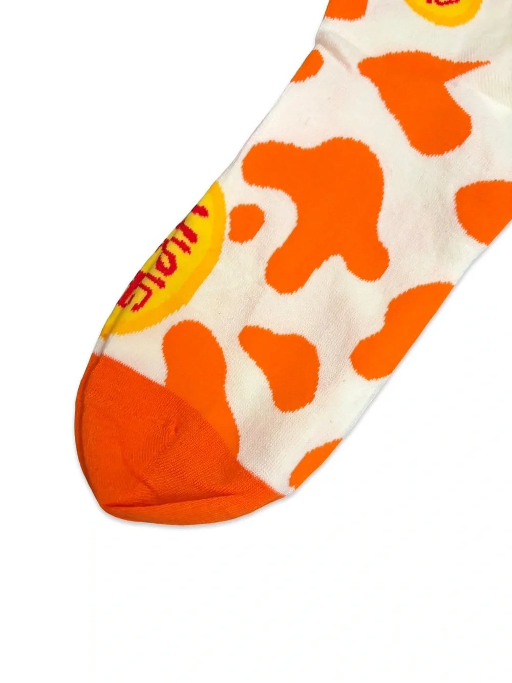 Lucky Cat Cow Print Novelty Crew Socks One Size Fits Most